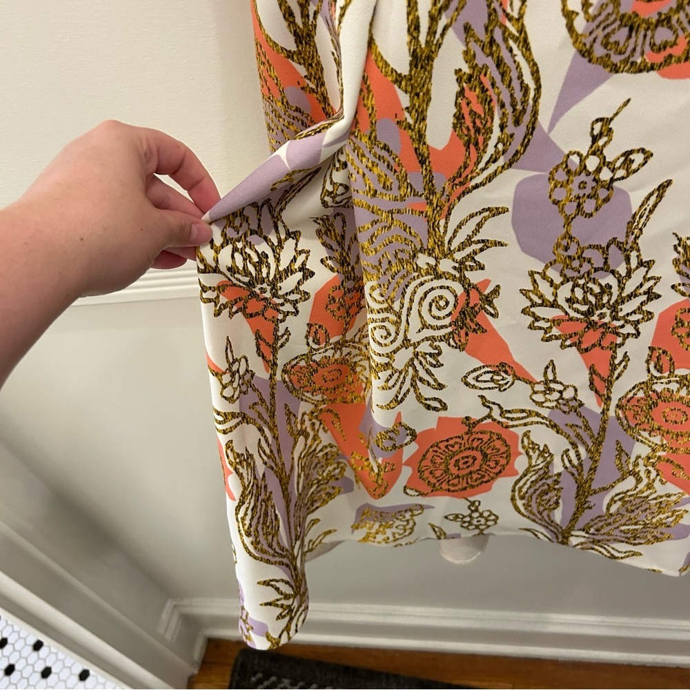 Peter Pilotto Cady Dress 8 white orange purple gold floral - Picture 7 of 13